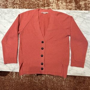 Stella McCartney Alpaca Wool Salmon Pink Cardigan Sweater with Buttons (Sz 2-4)